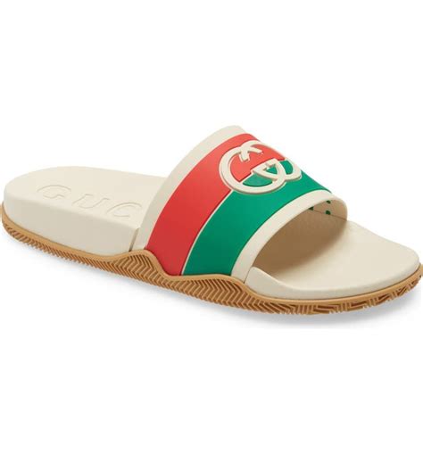 gucci interlocking slides men|gucci slides men nordstrom.